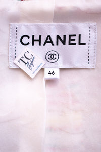 CHANEL 19S White Red Cotton Tweed Jacket 46 シャネル ホワイト レッド コットン ツイード ジャケット 即発