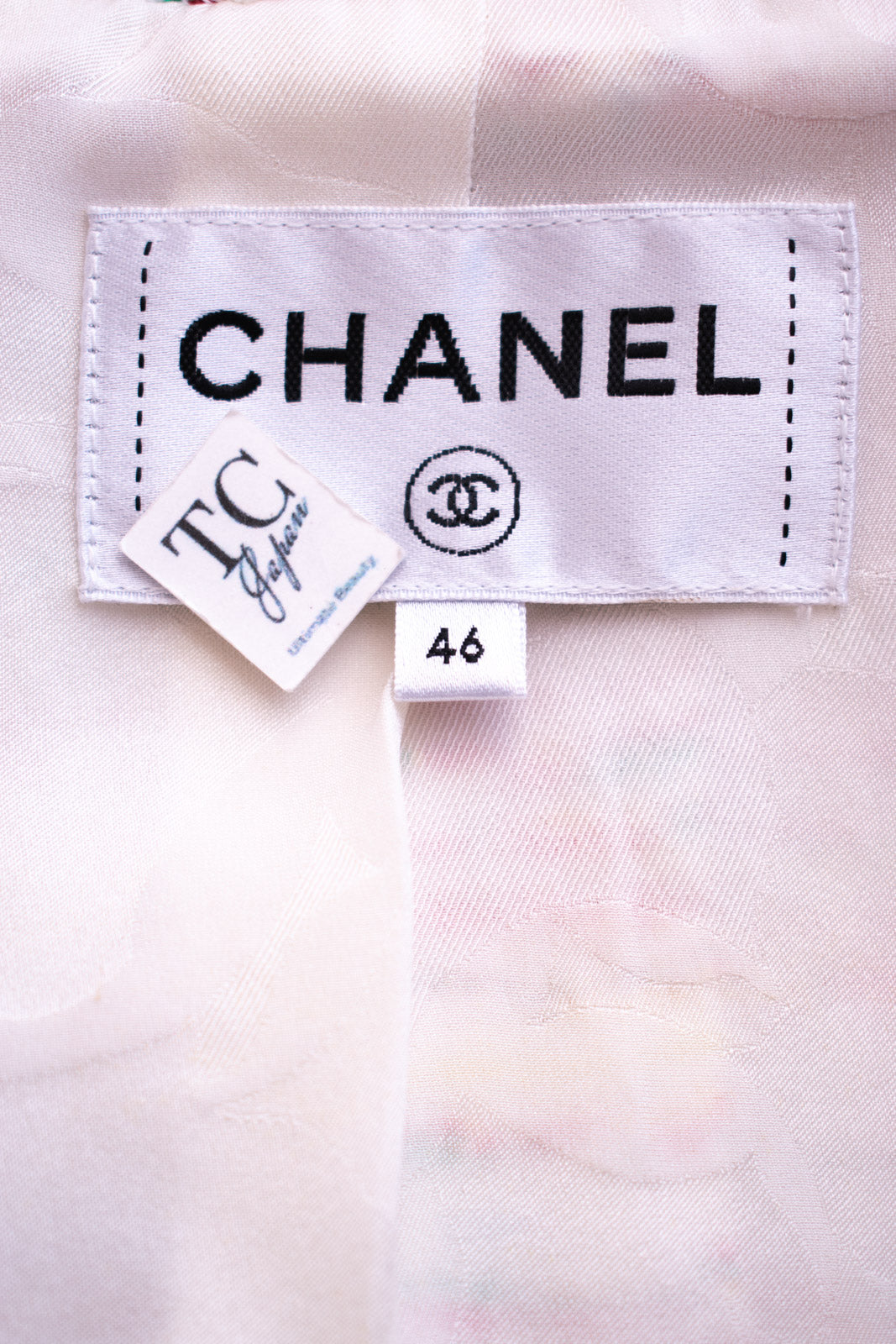 CHANEL 19S White Red Cotton Tweed Jacket 46 シャネル ホワイト レッド コットン ツイード ジャケット 即発