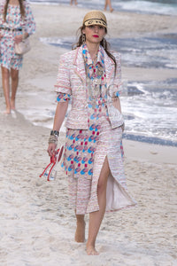 CHANEL 19S White Red Cotton Tweed Jacket 46 シャネル ホワイト レッド コットン ツイード ジャケット 即発