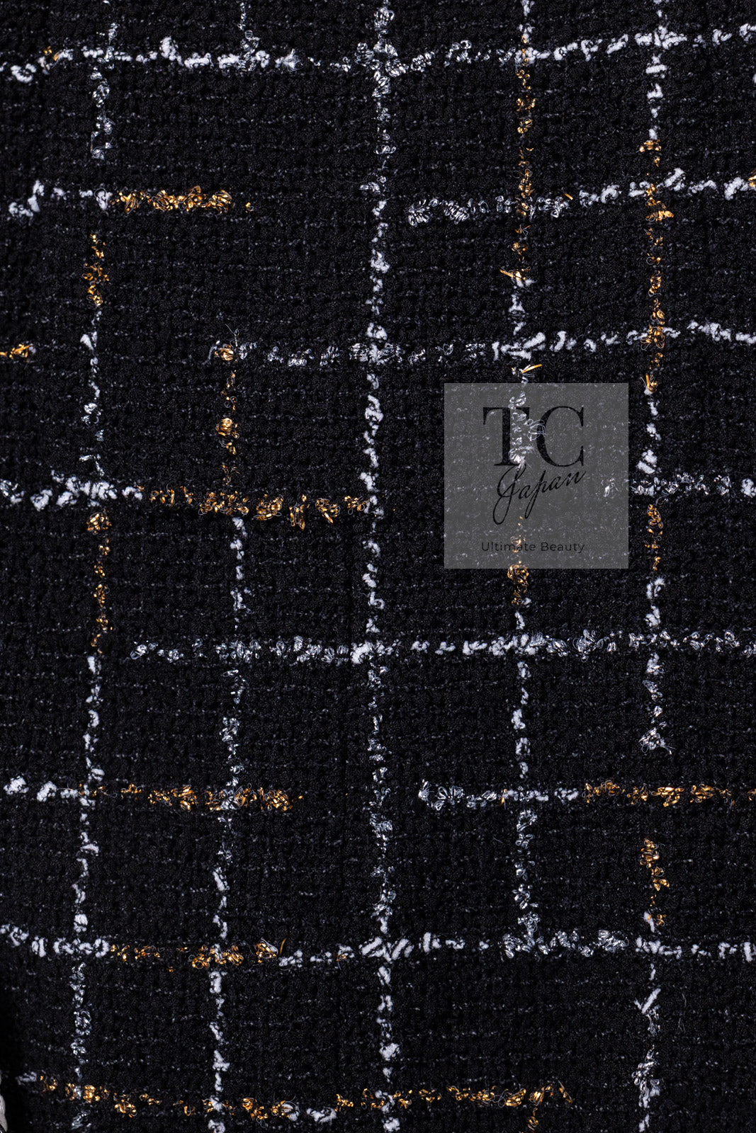 CHANEL 17S Black Gold Silver Metallic Trim Tweed Jacket 34 36 シャネル ブラック ゴールド シルバー メタリック ツイード ジャケット 即発