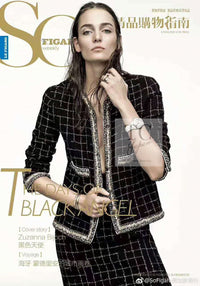 CHANEL 17S Black Gold Silver Metallic Trim Tweed Jacket 34 36 シャネル ブラック ゴールド シルバー メタリック ツイード ジャケット 即発