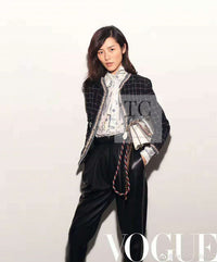 CHANEL 17S Black Gold Silver Metallic Trim Tweed Jacket 34 36 シャネル ブラック ゴールド シルバー メタリック ツイード ジャケット 即発