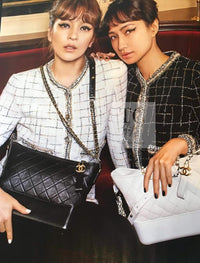 CHANEL 17S Black Gold Silver Metallic Trim Tweed Jacket 34 36 シャネル ブラック ゴールド シルバー メタリック ツイード ジャケット 即発 - TC JAPAN