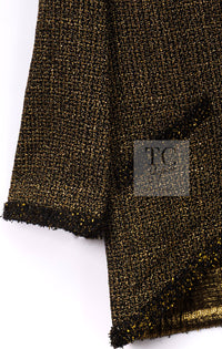 CHANEL 19PF Gold Black Collarless Cotton Jacket Coat 36 38 シャネル ゴールド ブラック ノーカラー コットン ジャケット コート 即発