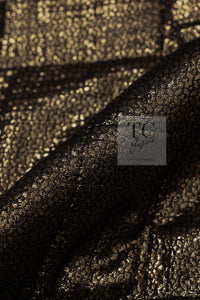 CHANEL 19PF Gold Black Collarless Cotton Jacket Coat 36 38 シャネル ゴールド ブラック ノーカラー コットン ジャケット コート 即発