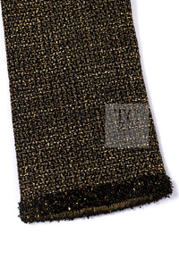 CHANEL 19PF Gold Black Collarless Cotton Jacket Coat 36 38 シャネル ゴールド ブラック ノーカラー コットン ジャケット コート 即発