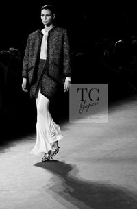 CHANEL 19PF Gold Black Collarless Cotton Jacket Coat 36 38 シャネル ゴールド ブラック ノーカラー コットン ジャケット コート 即発 - TC JAPAN