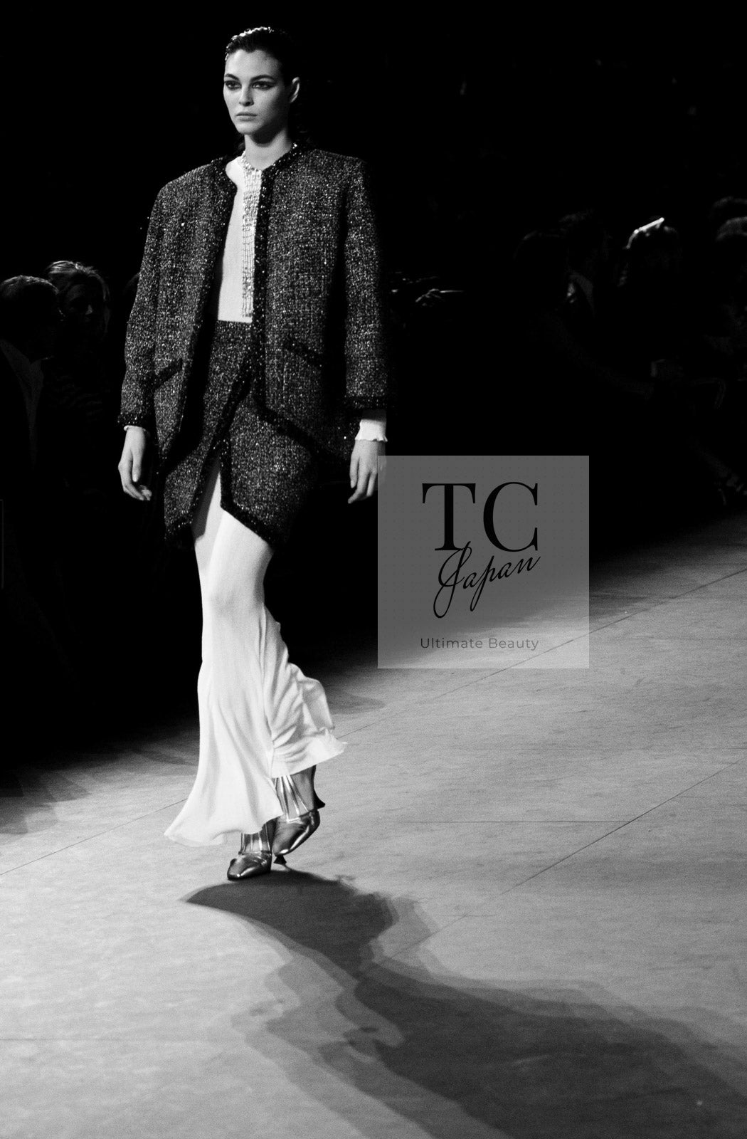 CHANEL 19PF Gold Black Collarless Cotton Jacket Coat 36 38 シャネル ゴールド ブラック ノーカラー コットン ジャケット コート 即発 - TC JAPAN