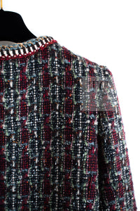 CHANEL 15A Maroon Wine Red Braid Trimming Wool Tweed Jacket 34 シャネル ワインレッド ブレイドトリミング ウール ツイード ジャケット 即発