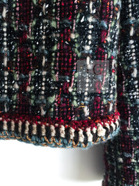 CHANEL 15A Maroon Wine Red Braid Trimming Wool Tweed Jacket 34 シャネル ワインレッド ブレイドトリミング ウール ツイード ジャケット 即発