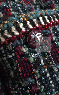 CHANEL 15A Maroon Wine Red Braid Trimming Wool Tweed Jacket 34 シャネル ワインレッド ブレイドトリミング ウール ツイード ジャケット 即発