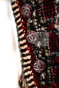 CHANEL 15A Maroon Wine Red Braid Trimming Wool Tweed Jacket 34 シャネル ワインレッド ブレイドトリミング ウール ツイード ジャケット 即発