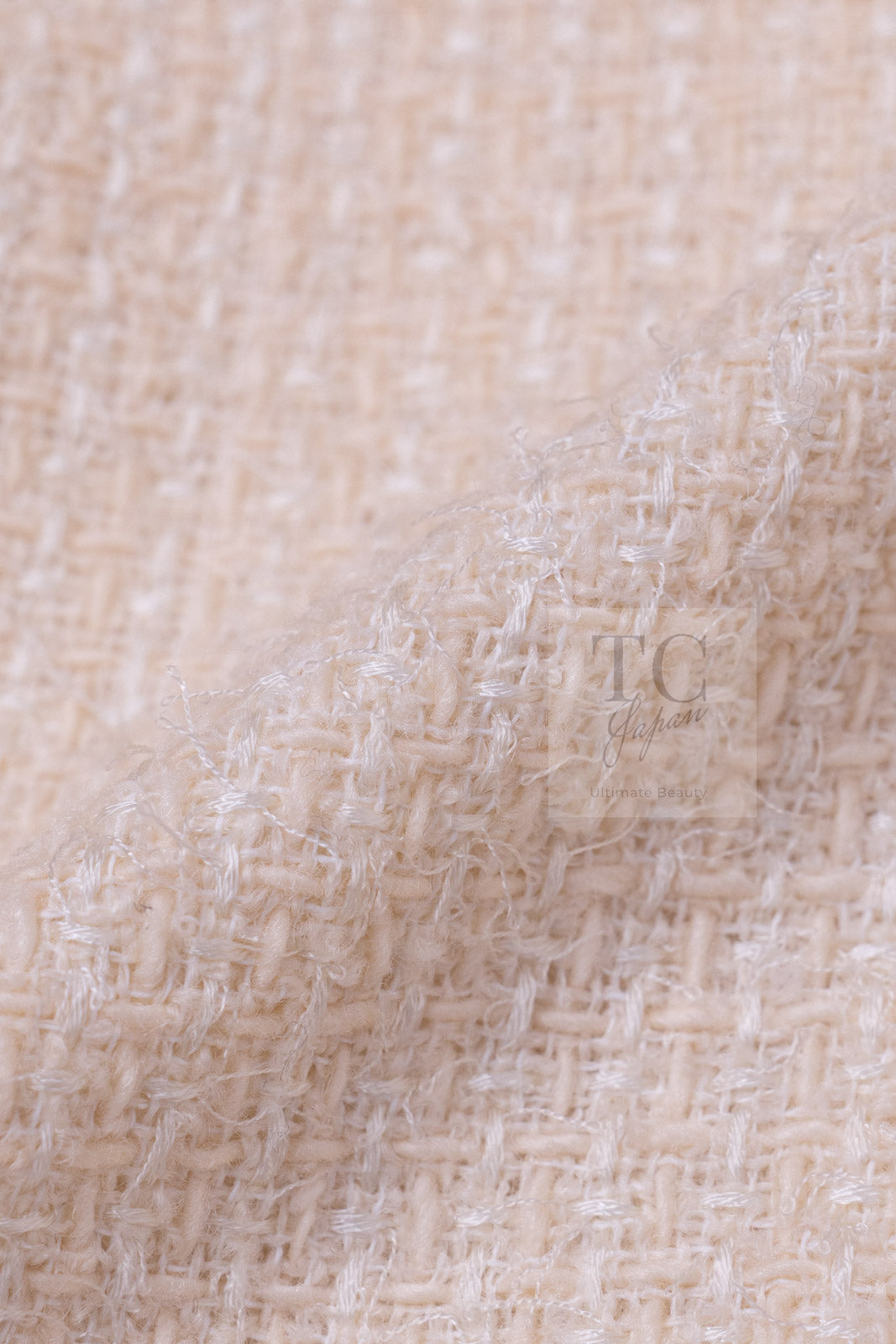 CHANEL 11S Ivory Creme Crochet Braid Trim Cotton Jacket 36 38 シャネル アイボリー クリーム クロシェット ブレイド トリミング コットン ジャケット 即発