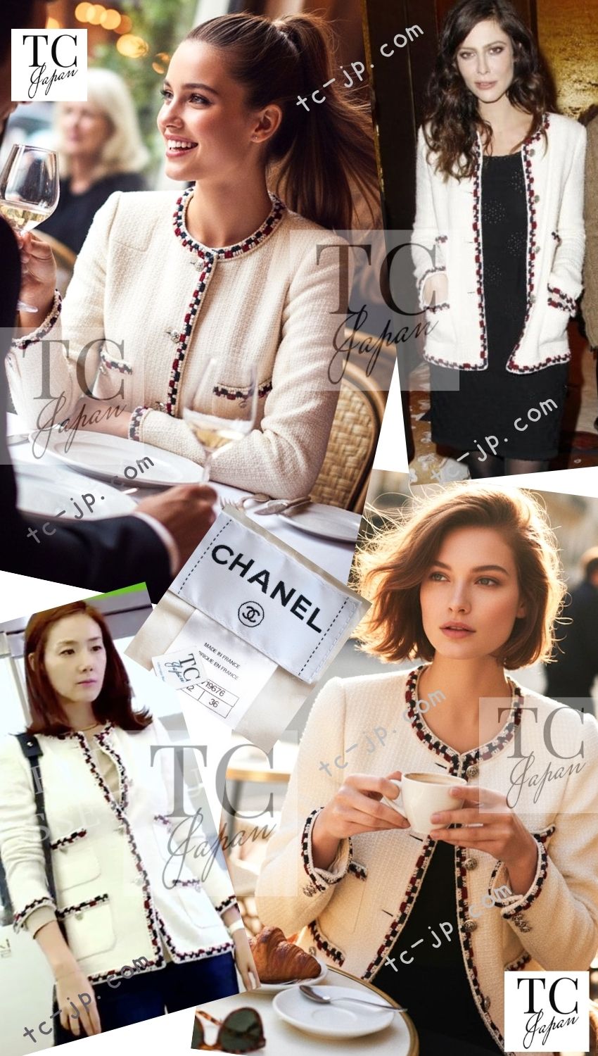 CHANEL 11S Ivory Creme Crochet Braid Trim Cotton Jacket 36 38 シャネル アイボリー クリーム クロシェット ブレイド トリミング コットン ジャケット 即発