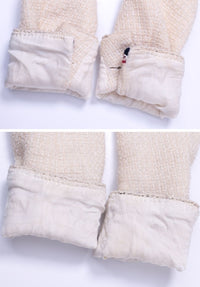 CHANEL 11S Ivory Creme Crochet Braid Trim Cotton Jacket 36 38 シャネル アイボリー クリーム クロシェット ブレイド トリミング コットン ジャケット 即発