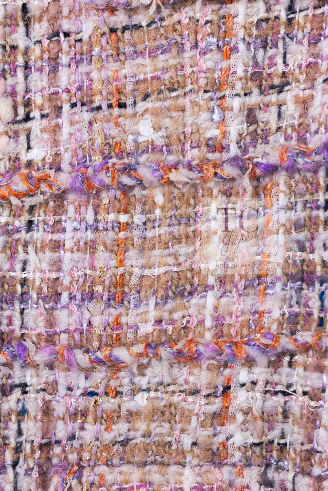 CHANEL 07C Pink Beige Multi Mohair Wool Tweed Jacket 40 42 シャネル ピンク ベージュ マルチカラー モヘア ウール ツイード ジャケット 即発