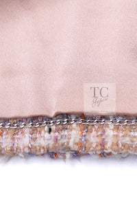CHANEL 07C Pink Beige Multi Mohair Wool Tweed Jacket 40 42 シャネル ピンク ベージュ マルチカラー モヘア ウール ツイード ジャケット 即発