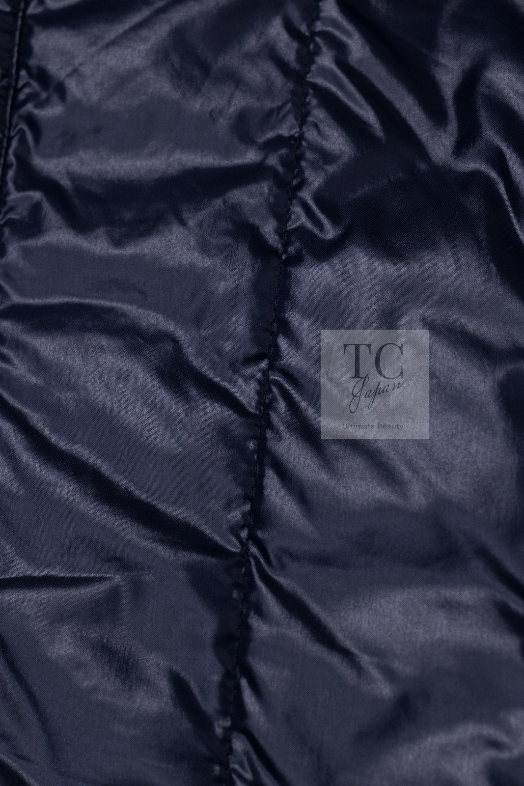 CHANEL 12S Navy Nylon Zipper Blouson Jacket CC Button 34 36 シャネル ネイビー ナイロン ジッパー ブルゾン ジャケット ココボタン 即発