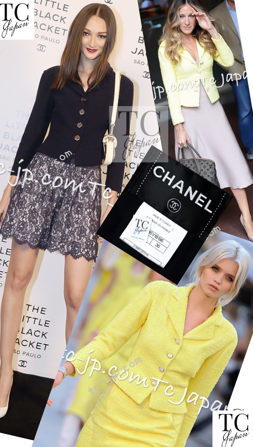 CHANEL 12C Navy Rhinestone CC Buttons Wool V-neck Jacket 34 シャネル ネイビー ラインストーン CCボタン ウール Vネック ジャケット 即発 - TC JAPAN