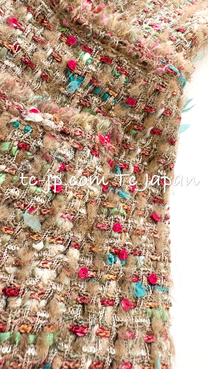 CHANEL 04A Beige Multi Color Lesage Tweed Jacket 38 シャネル ベージュ マルチカラー ルサージュ ツイード ジャケット 即発