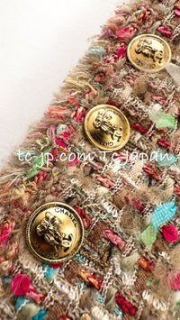 CHANEL 04A Beige Multi Color Lesage Tweed Jacket 38 シャネル ベージュ マルチカラー ルサージュ ツイード ジャケット 即発