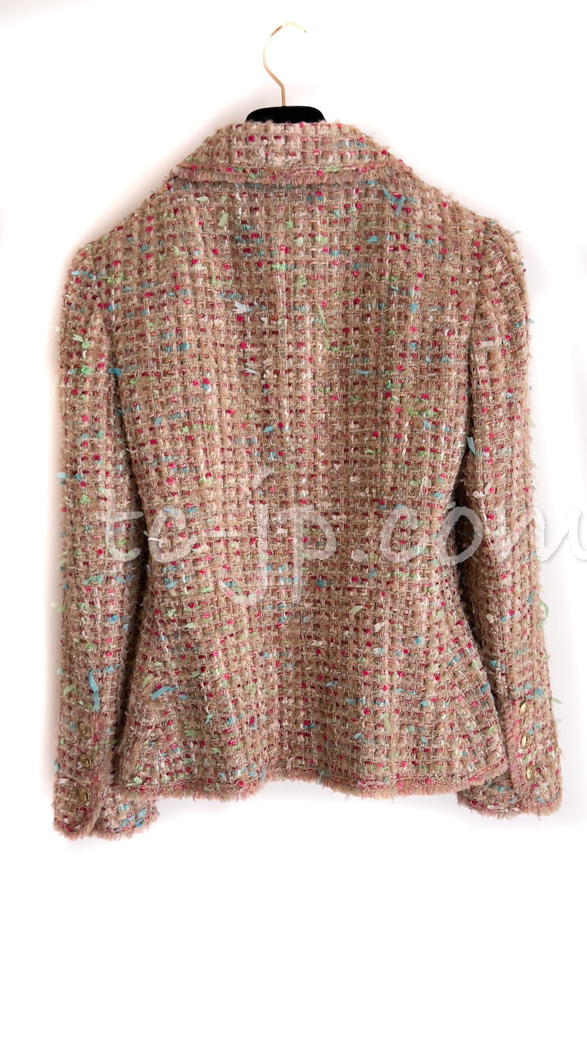 CHANEL 04A Beige Multi Color Lesage Tweed Jacket 38 シャネル ベージュ マルチカラー ルサージュ ツイード ジャケット 即発