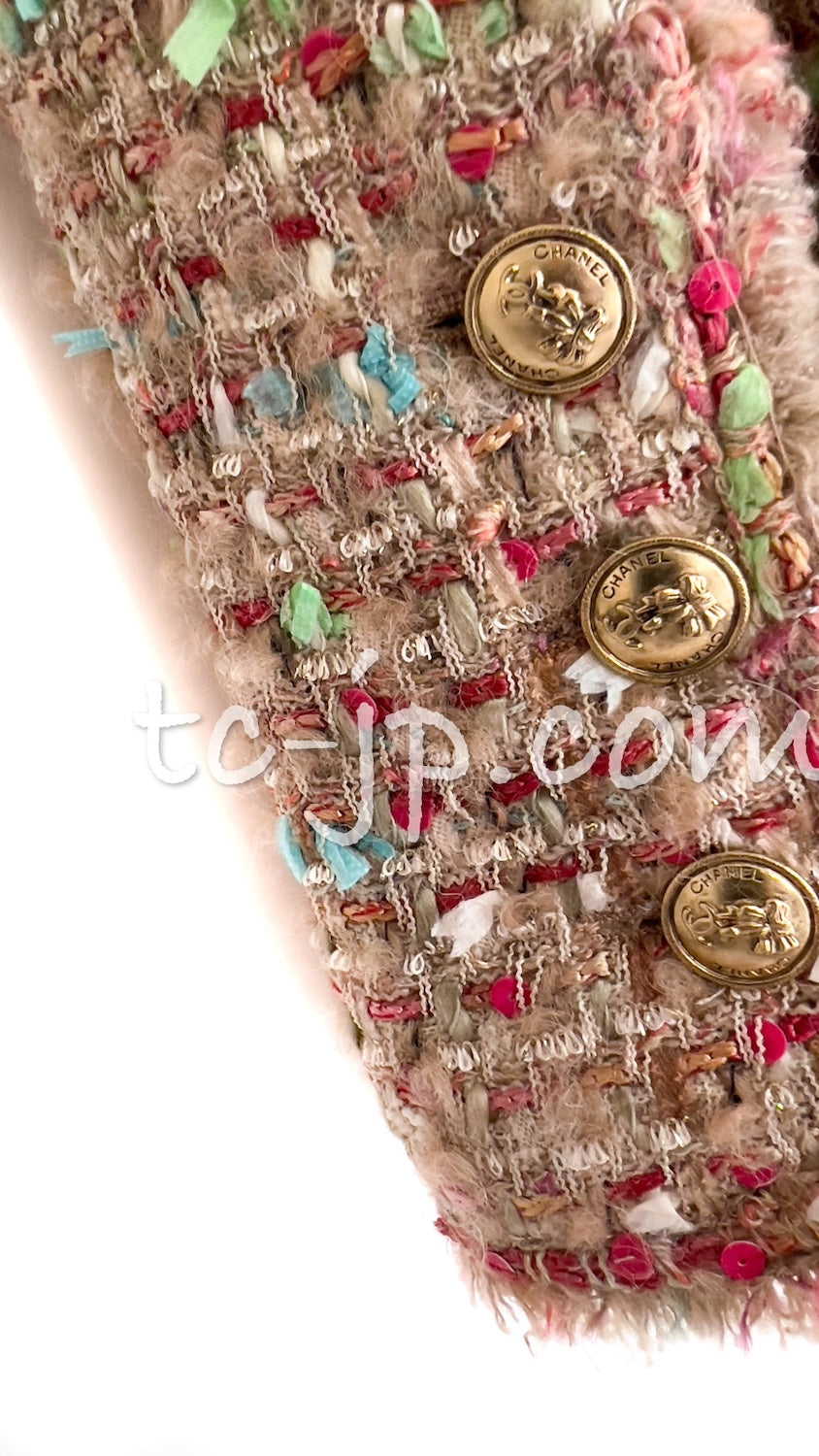 CHANEL 04A Beige Multi Color Lesage Tweed Jacket 38 シャネル ベージュ マルチカラー ルサージュ ツイード ジャケット 即発