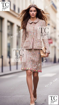 CHANEL 04A Beige Multi Color Lesage Skirt 38 シャネル ベージュ マルチカラー ルサージュ スカート 即発