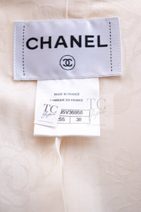 CHANEL 15PF Ivory Wool Mohair Beaded Rhinestone Jacket 36 38 シャネル アイボリー ウール モヘア ビーズ ラインストーン ジャケット 即発