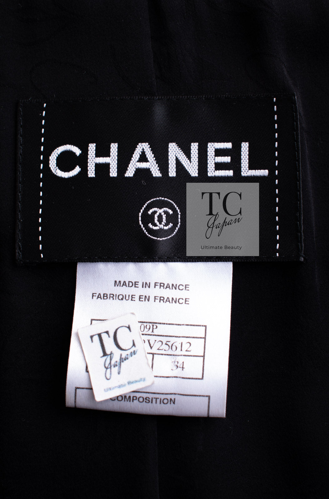 CHANEL 09S Black White Collarless Tweed Jacket 34 シャネル ブラック ホワイト ノーカラー ツイード ジャケット 即発