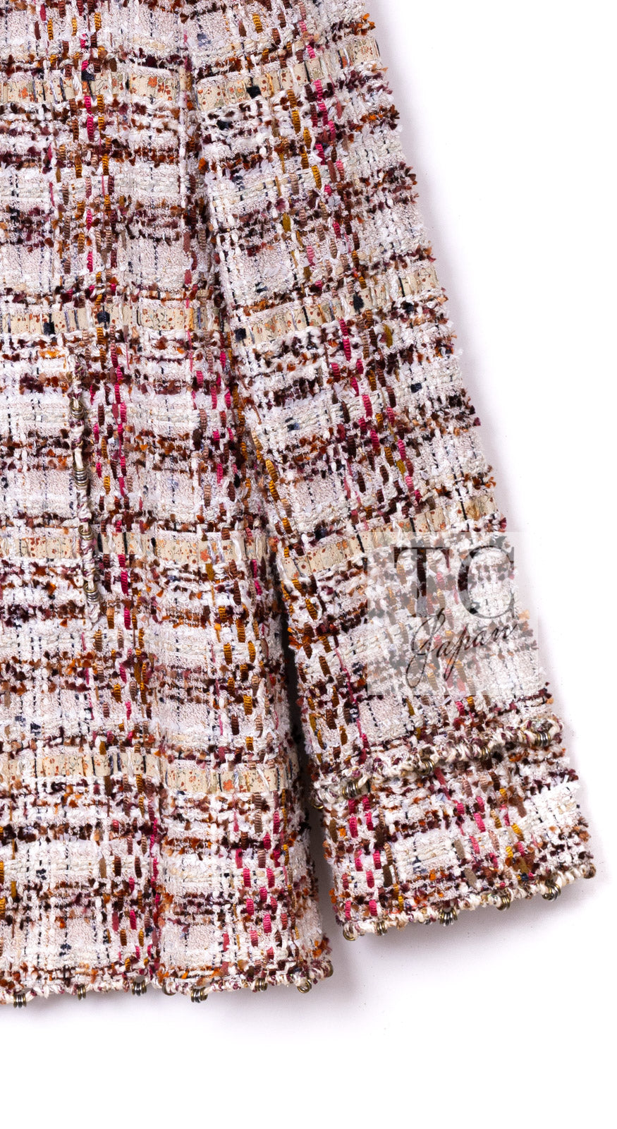 CHANEL 06S Red Brown Multi Tweed Jacket 38 40 シャネル レッド ブラウン マルチカラー ツイード ジャケット 即発