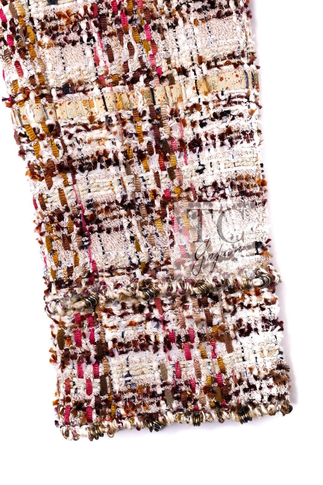 CHANEL 06S Red Brown Multi Tweed Jacket 38 40 シャネル レッド ブラウン マルチカラー ツイード ジャケット 即発