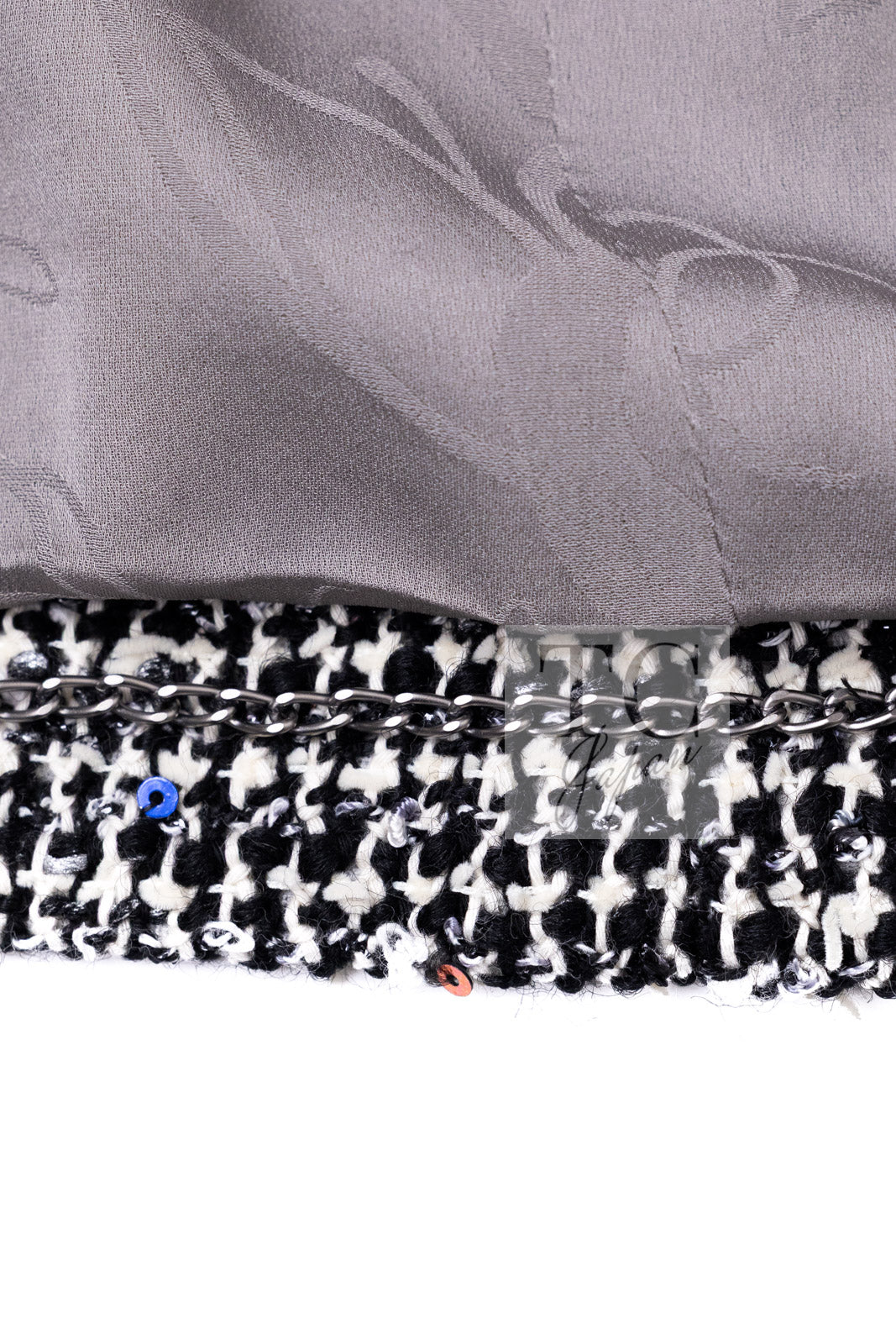 CHANEL 15C Black White Sequin Cotton Wool Tweed Jacket 36 シャネル ブラック ホワイト スパンコール コットン ウール ツイード ジャケット 即発