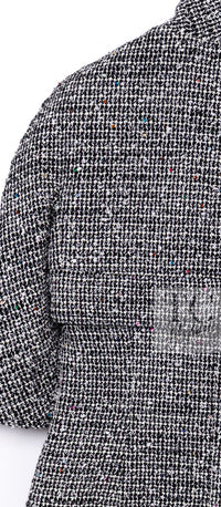 CHANEL 15C Black White Sequin Cotton Wool Tweed Jacket 36 シャネル ブラック ホワイト スパンコール コットン ウール ツイード ジャケット 即発