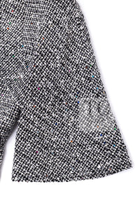 CHANEL 15C Black White Sequin Cotton Wool Tweed Jacket 36 シャネル ブラック ホワイト スパンコール コットン ウール ツイード ジャケット 即発