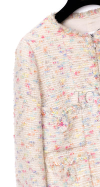 CHANEL 04A Ivory Multi Zipper Wool Tweed Jacket 38 シャネル アイボリー マルチ ジッパー ウール ツイード ジャケット 即発