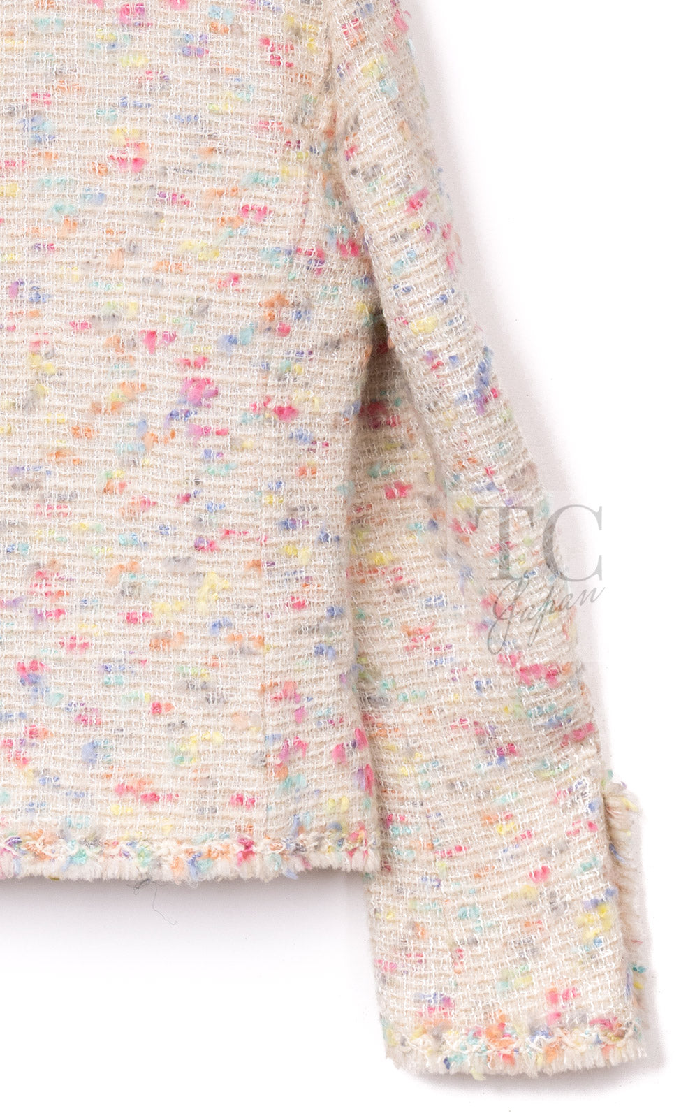 CHANEL 04A Ivory Multi Zipper Wool Tweed Jacket 38 シャネル アイボリー マルチ ジッパー ウール ツイード ジャケット 即発