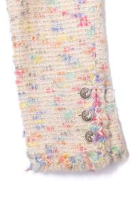 CHANEL 04A Ivory Multi Zipper Wool Tweed Jacket 38 シャネル アイボリー マルチ ジッパー ウール ツイード ジャケット 即発