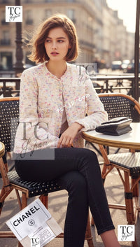 CHANEL 04A Ivory Multi Zipper Wool Tweed Jacket 38 シャネル アイボリー マルチ ジッパー ウール ツイード ジャケット 即発