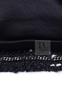 CHANEL 18A Black White Tweed Jacket 38 シャネル ブラック ホワイト ツイード ジャケット 即発