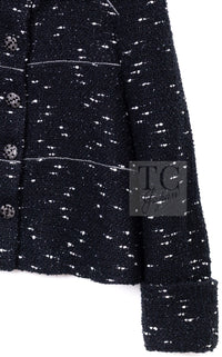 CHANEL 18A Black White Tweed Jacket 38 シャネル ブラック ホワイト ツイード ジャケット 即発