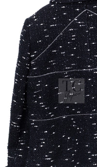 CHANEL 18A Black White Tweed Jacket 38 シャネル ブラック ホワイト ツイード ジャケット 即発
