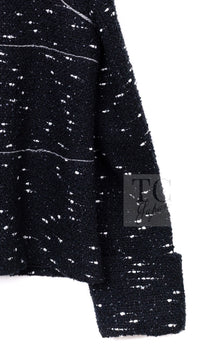CHANEL 18A Black White Tweed Jacket 38 シャネル ブラック ホワイト ツイード ジャケット 即発