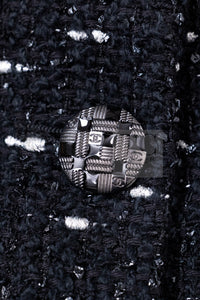 CHANEL 18A Black White Tweed Jacket 38 シャネル ブラック ホワイト ツイード ジャケット 即発
