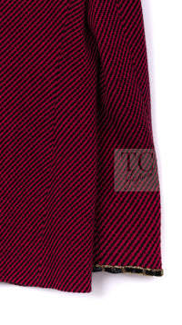 CHANEL 20PF Red Black Wool Cashmere V Neck Tweed Jacket 38 シャネル レッド ブラック ウール カシミヤ ツイード ジャケット 即発