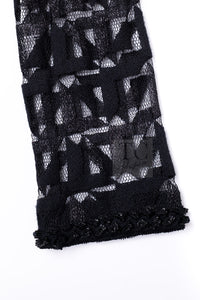 CHANEL 09C Black Jewel Embellished Mesh Lesage Tweed Cardigan Jacket Tops 34 36 シャネル ブラック ジュエリー ビーズ メッシュレース カーディガン ジャケット トップス 即発 - TC JAPAN