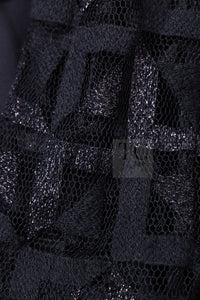 CHANEL 09C Black Jewel Embellished Mesh Lesage Tweed Cardigan Jacket Tops 34 36 シャネル ブラック ジュエリー ビーズ メッシュレース カーディガン ジャケット トップス 即発 - TC JAPAN
