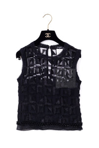 CHANEL 09C Black Jewel Embellished Mesh Lesage Tweed Cardigan Jacket Tops 34 36 シャネル ブラック ジュエリー ビーズ メッシュレース カーディガン ジャケット トップス 即発 - TC JAPAN