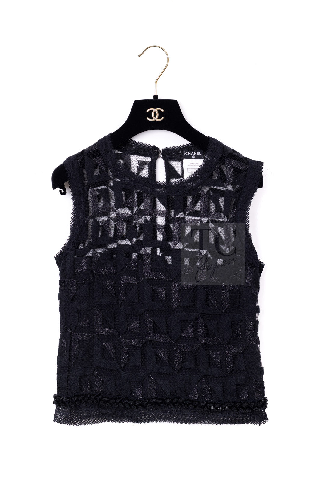 CHANEL 09C Black Jewel Embellished Mesh Lesage Tweed Cardigan Jacket Tops 34 36 シャネル ブラック ジュエリー ビーズ メッシュレース カーディガン ジャケット トップス 即発 - TC JAPAN