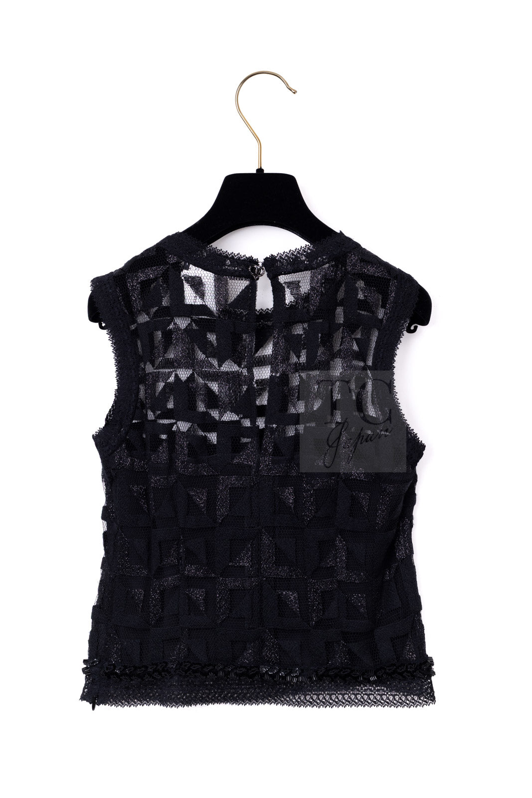 CHANEL 09C Black Jewel Embellished Mesh Lesage Tweed Cardigan Jacket Tops 34 36 シャネル ブラック ジュエリー ビーズ メッシュレース カーディガン ジャケット トップス 即発 - TC JAPAN